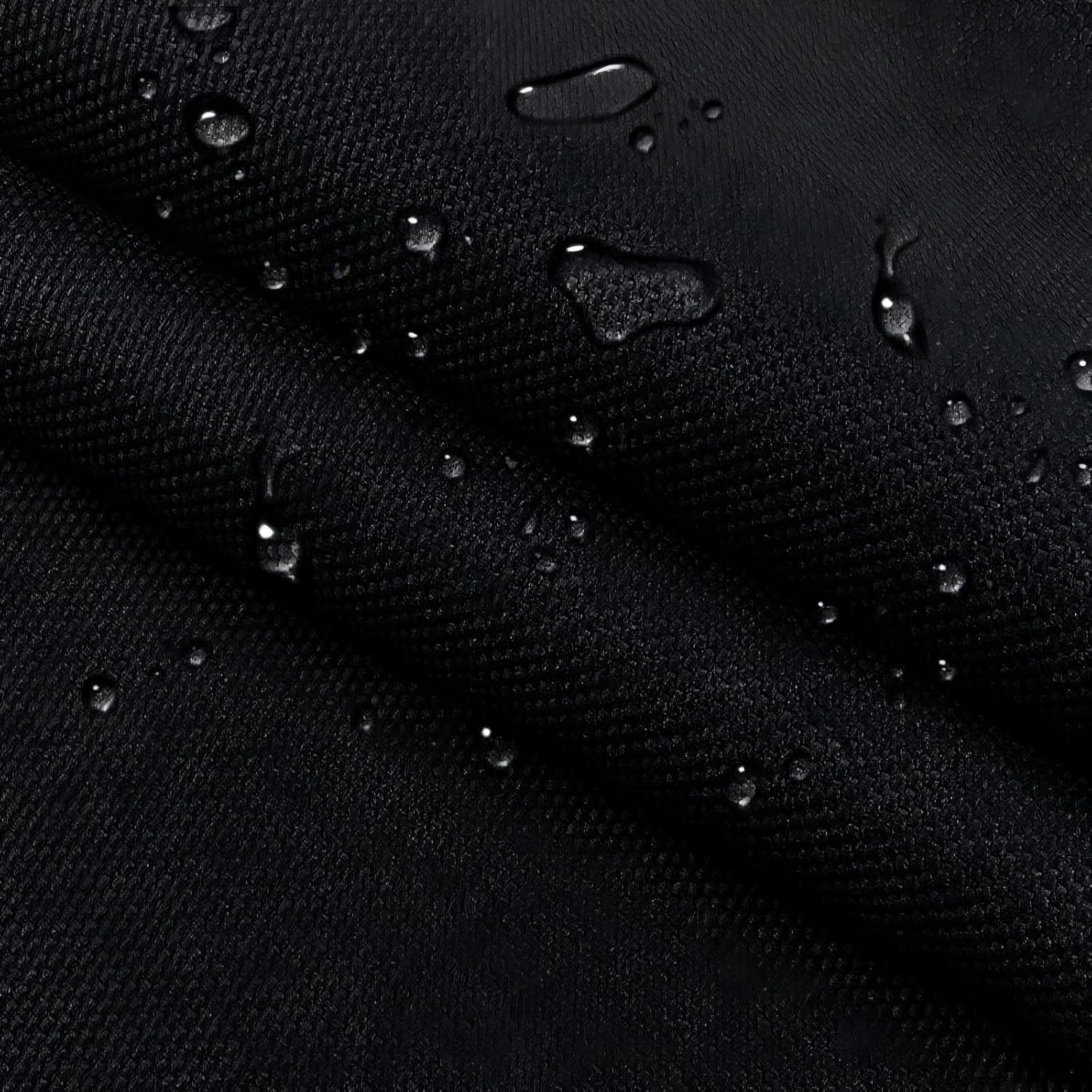 Waterproof Canvas Cloth Fabric by The Yard 60" W 600D Oxford Polyester Upholster Fabric Water Resistant Material for Outdoor Furniture Chair Cushion Cover DIY Sewing (3 Yards, Black)