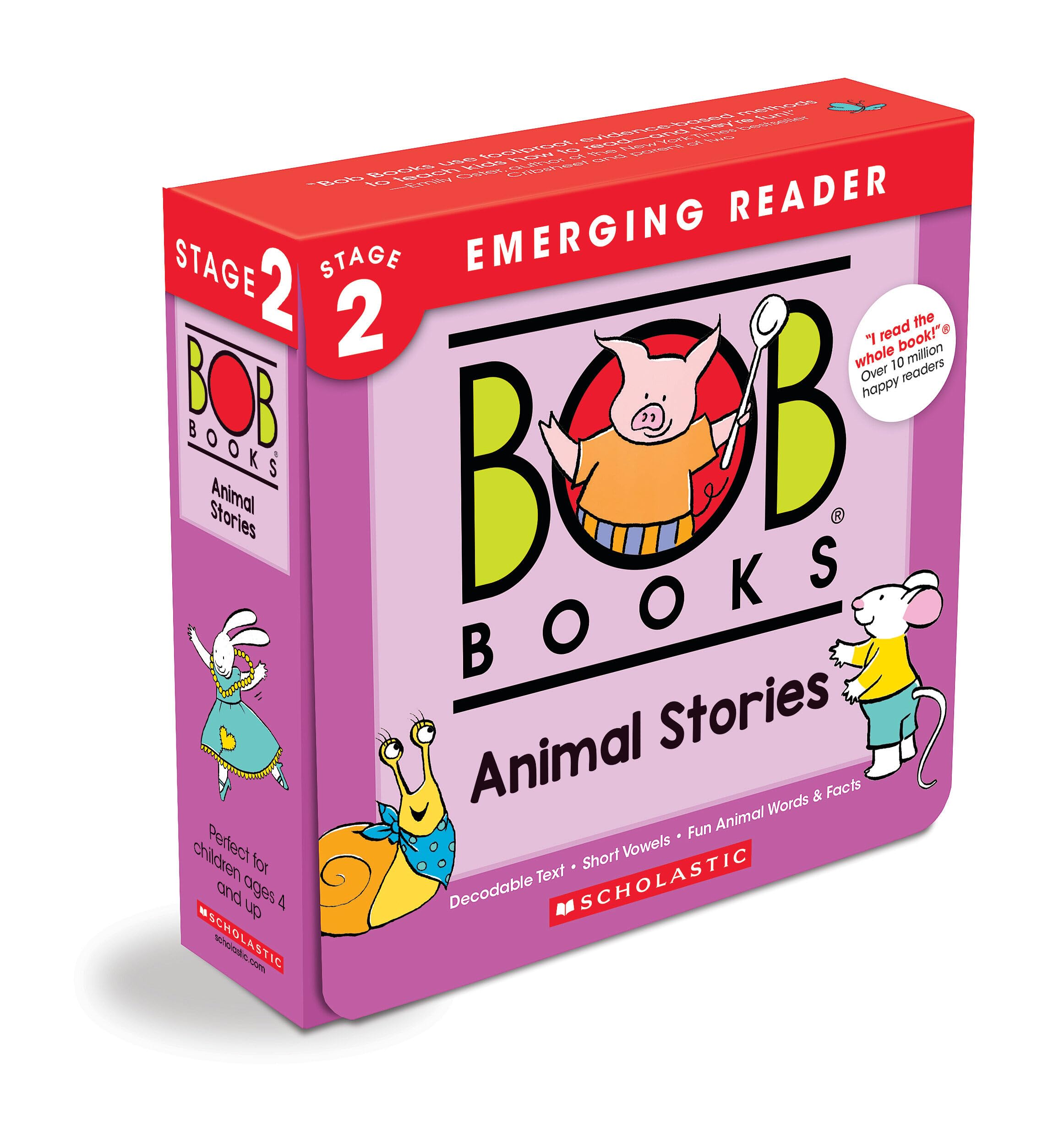 Bob Books - Animal Stories Box Set | Decodable Phonics Books, Ages 4 and up, Kindergarten (Stage 2: Emerging Reader)