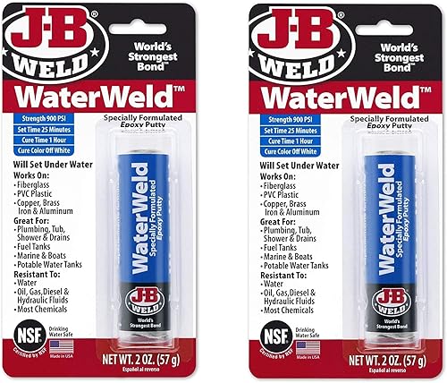 J-B Weld 8277 WaterWeld - Palito de masilla epoxi de 2 onzas.
