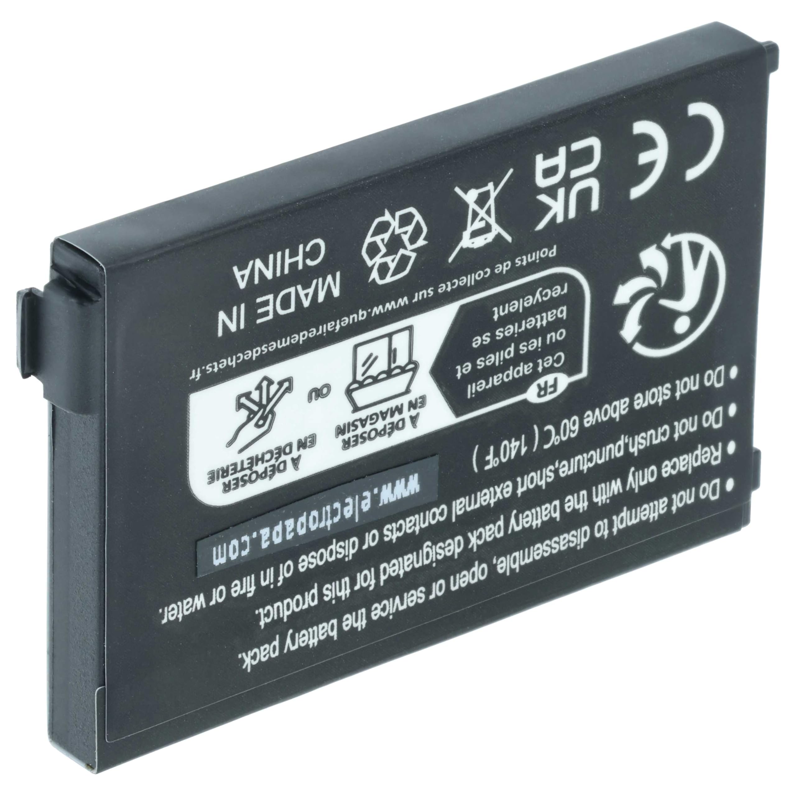 vhbw Batería Recargable Compatible con Nuk 10256296, BM300 Parent Unit, Eco Control + Video Monitor de bebé (1000 mAh, 3,7 V, Li-Ion)