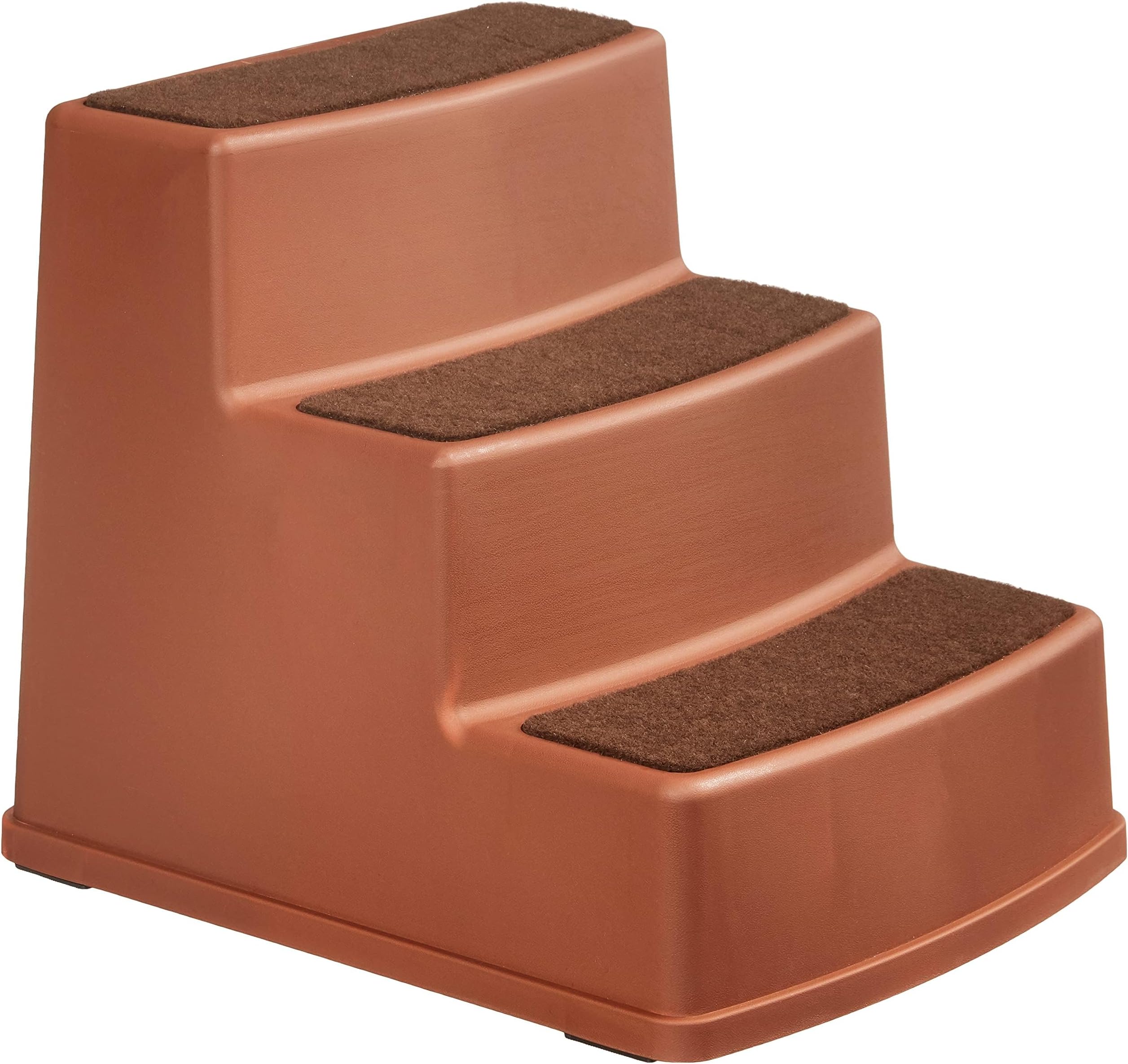 Amazon Basics 3 Step Non Slip Pet Stairs for Dogs and Cats, Cocoa Pet Supplies