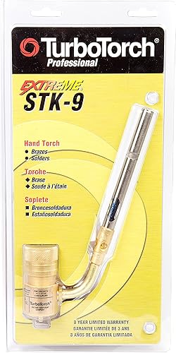 Miniatura 4 de TurboTorch 0386-0403 STK-9 Kit de Antorcha de Mano para Soldadura Suave y Brasado de Cobre, Latón, Acero, Bronce, Aluminio, Propano/Mapp Pro