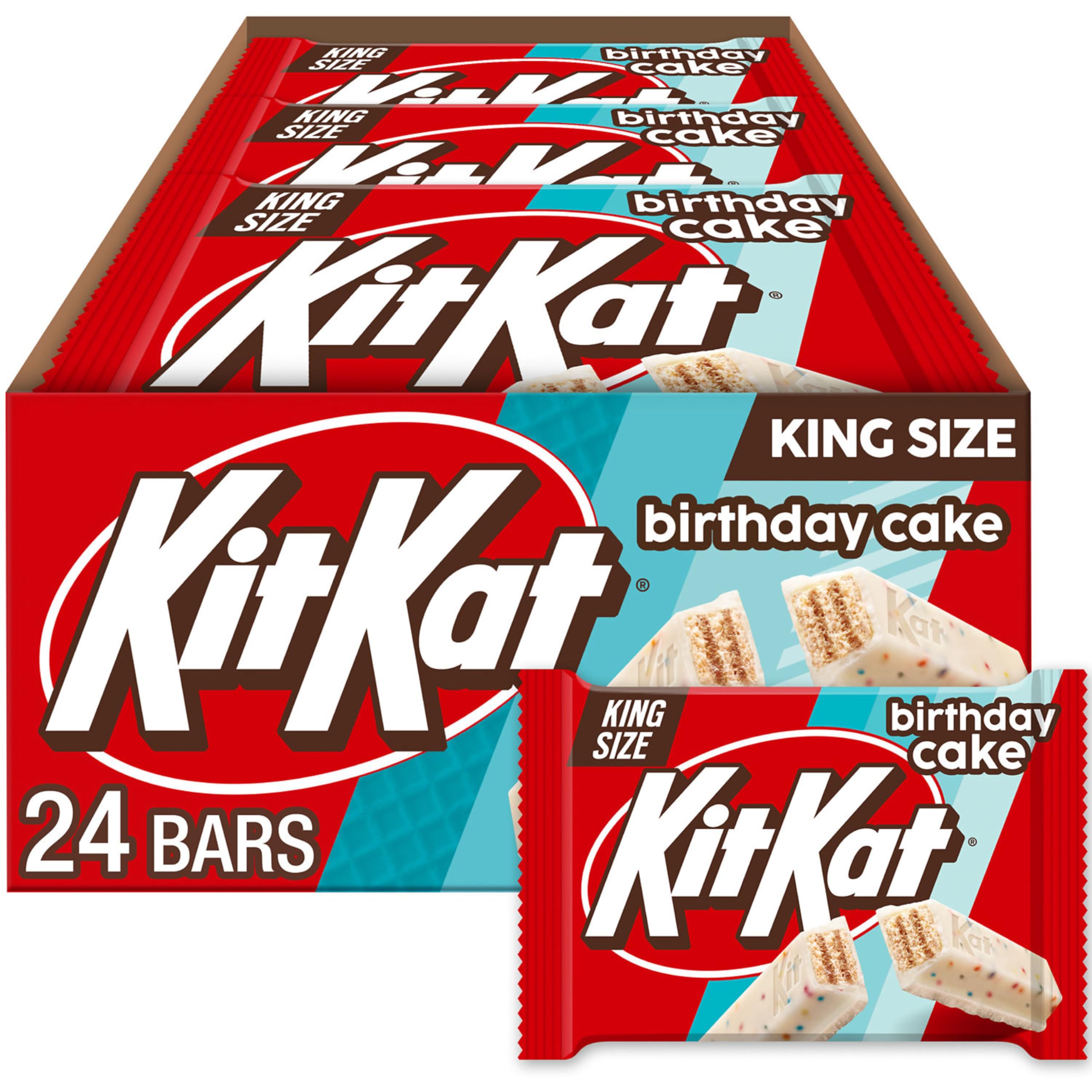Amazon.com : KIT KAT Birthday Cake Flavored Wafer King Size, Candy