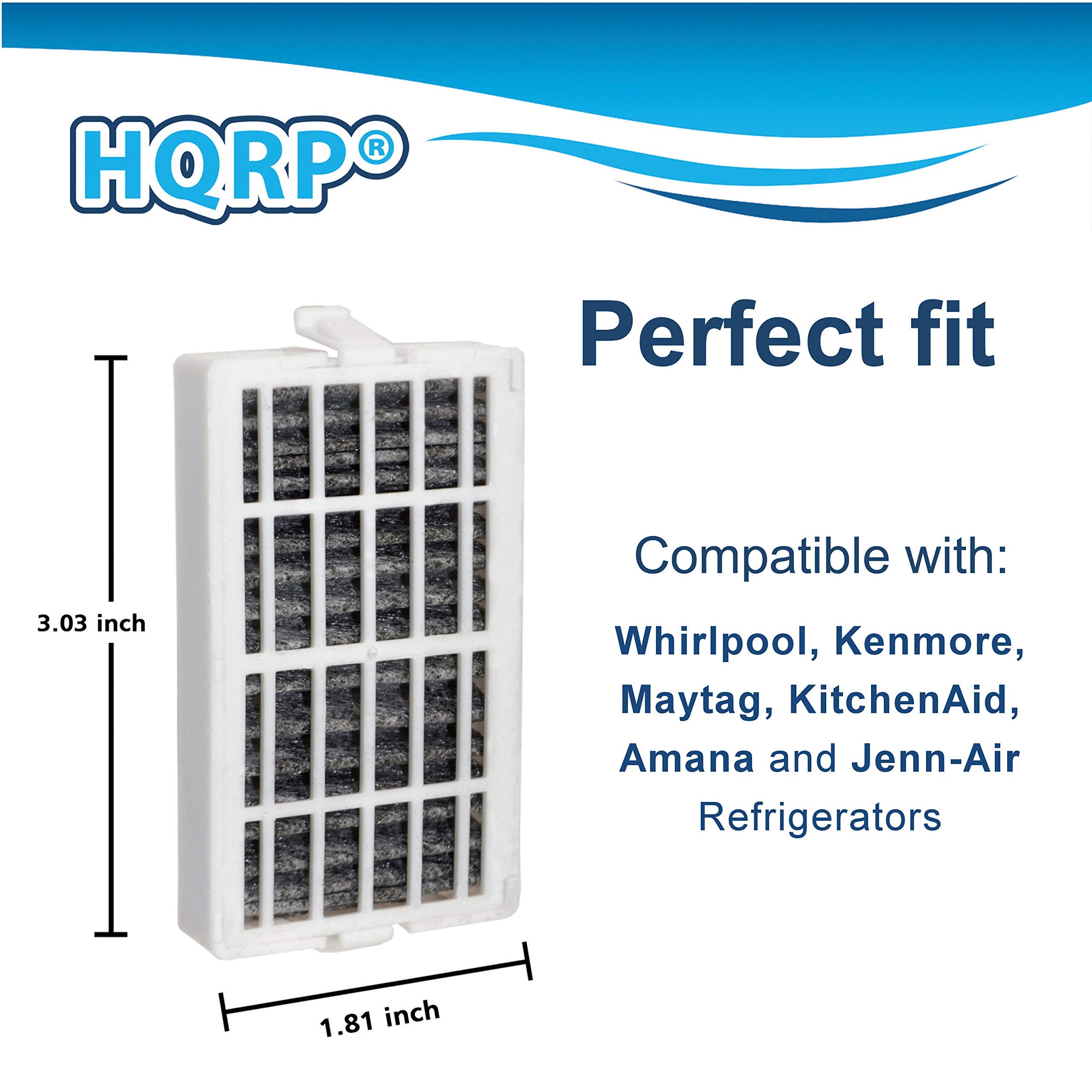Mpartsgo 6-Pack Replacement Air Filter For Whirlpool W10311524 – Fresh Flow Refrigerator, Activated Carbon