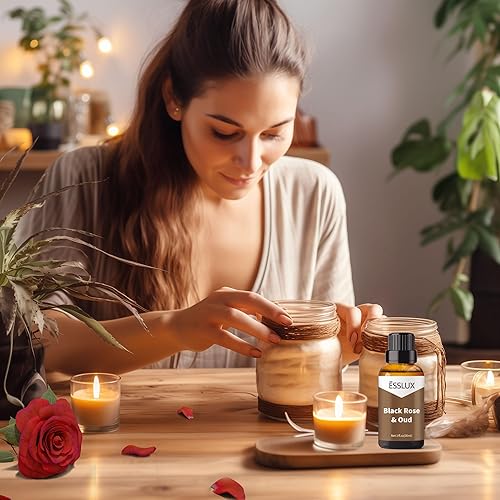 Miniatura 3 de Aceite aromático Black Rose & Oud  Aceites esenciales de ESSLUX para difusor, aroma para hacer jabón de velas, masaje perfumado de aromaterapia,