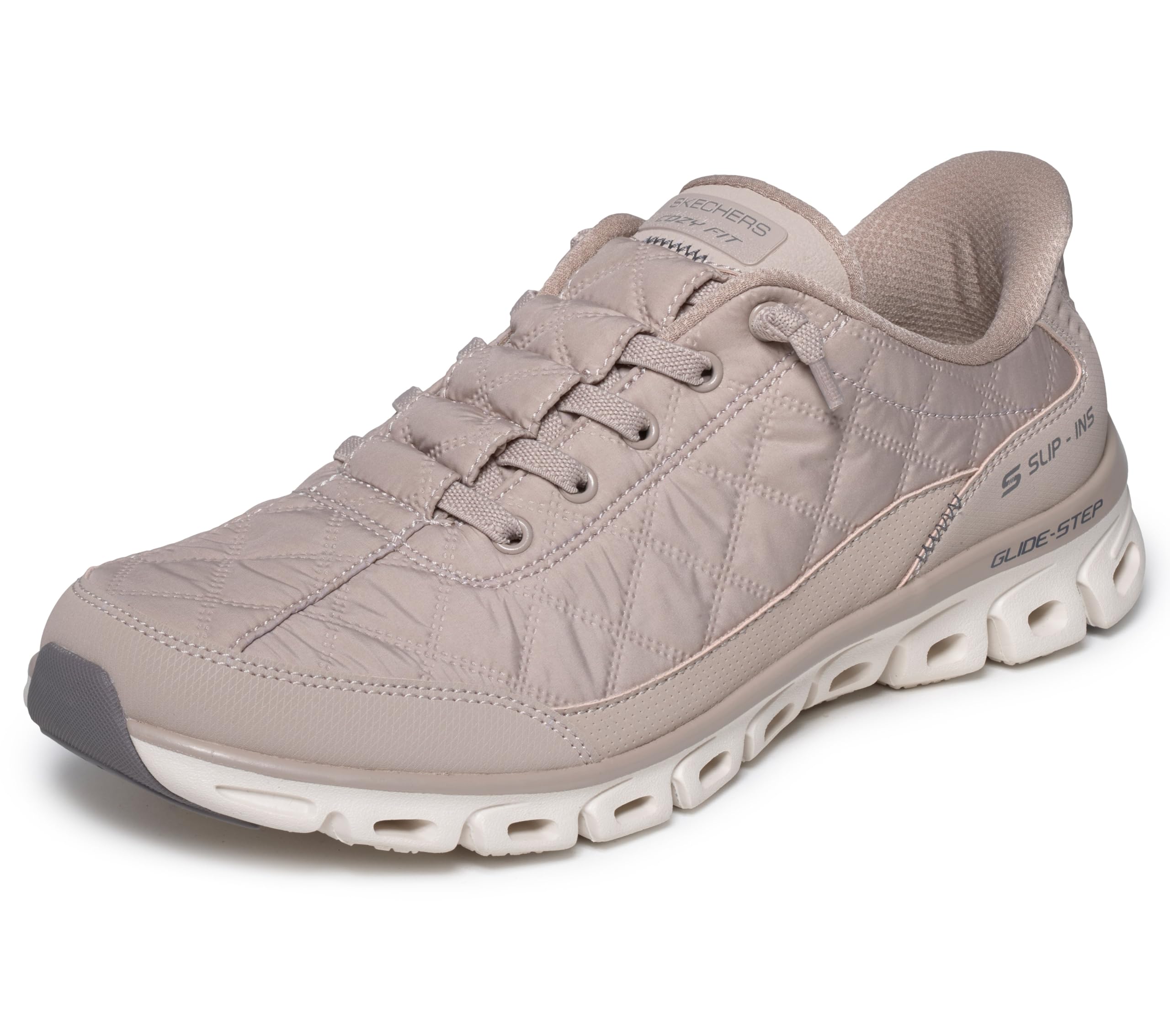 Skechers Women's Glide-Step AT Ease Trainers, Taupe, 3.5 UK