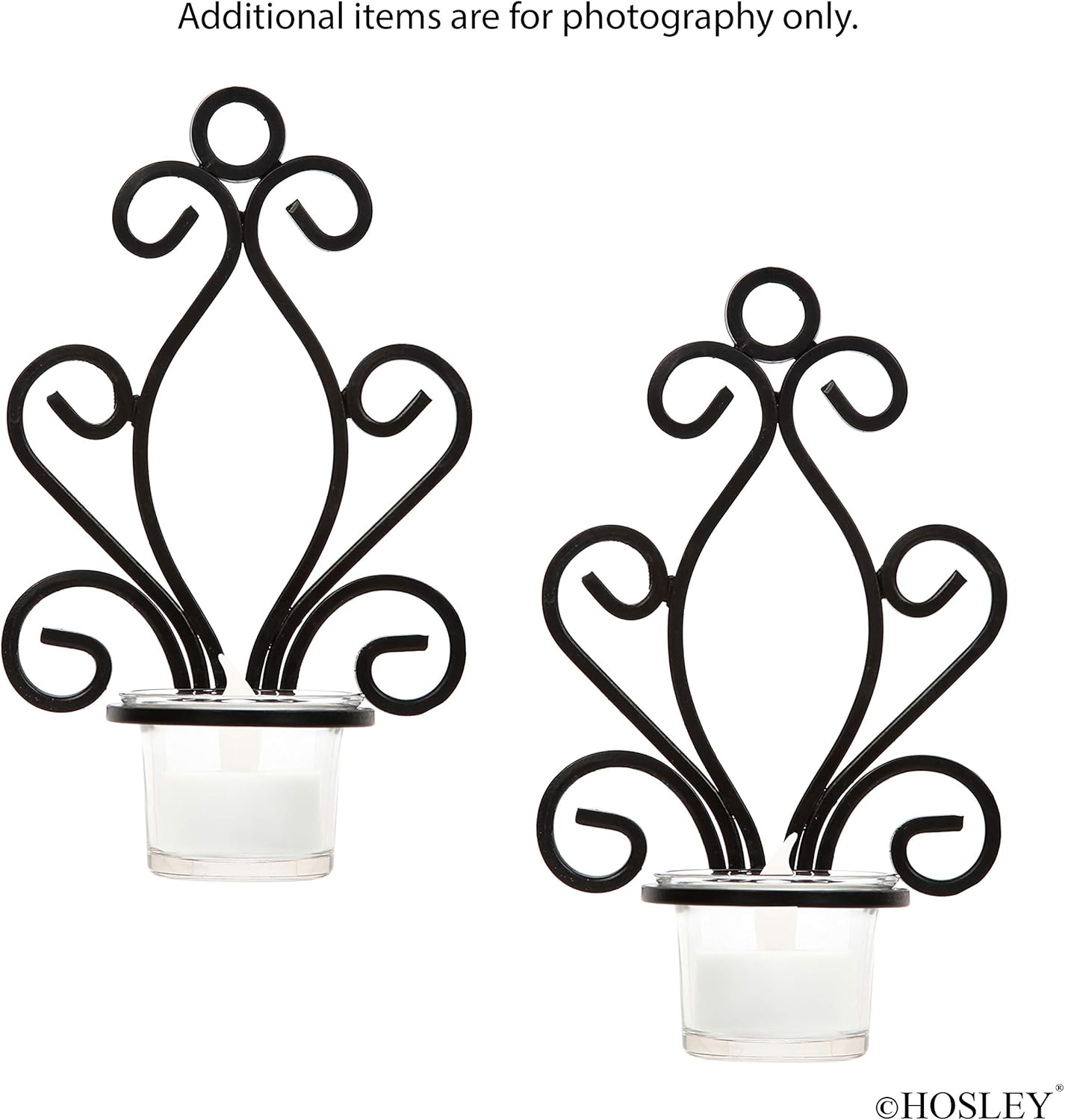 Hosley Set of 2 Iron Angel Wall Sconce Tea Light Candle Sconces 7.68 Inches High Ideal Gift for Spa Settings Aromatherapy Wedding LED Votive Candle Gardens Hand Made by Artisans O3 : Home & Kitchen