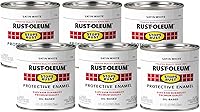 Vista 8 de Rust-Oleum 7777730 Stops Rust Pintura con Brocha, Media Pinta, Negro Satinado