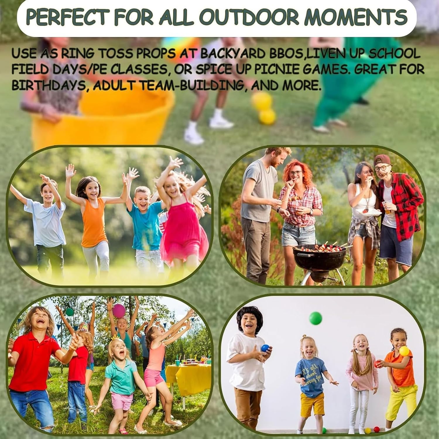 2PCS Granny Pants Yard Game, Outdoor Party Game with Bouncy Balls and Pump, Fun Family Reunion and Adult Game for Groups