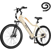 Qlife Cityone Electric Bike for Adults, 26" Ebike with 2.1" Tire, 20+MPH Up to 40 Miles, Built-in Removable Battery, Peak 1200W&750W Motor E-Bikes, Electric Mountain Bicycle