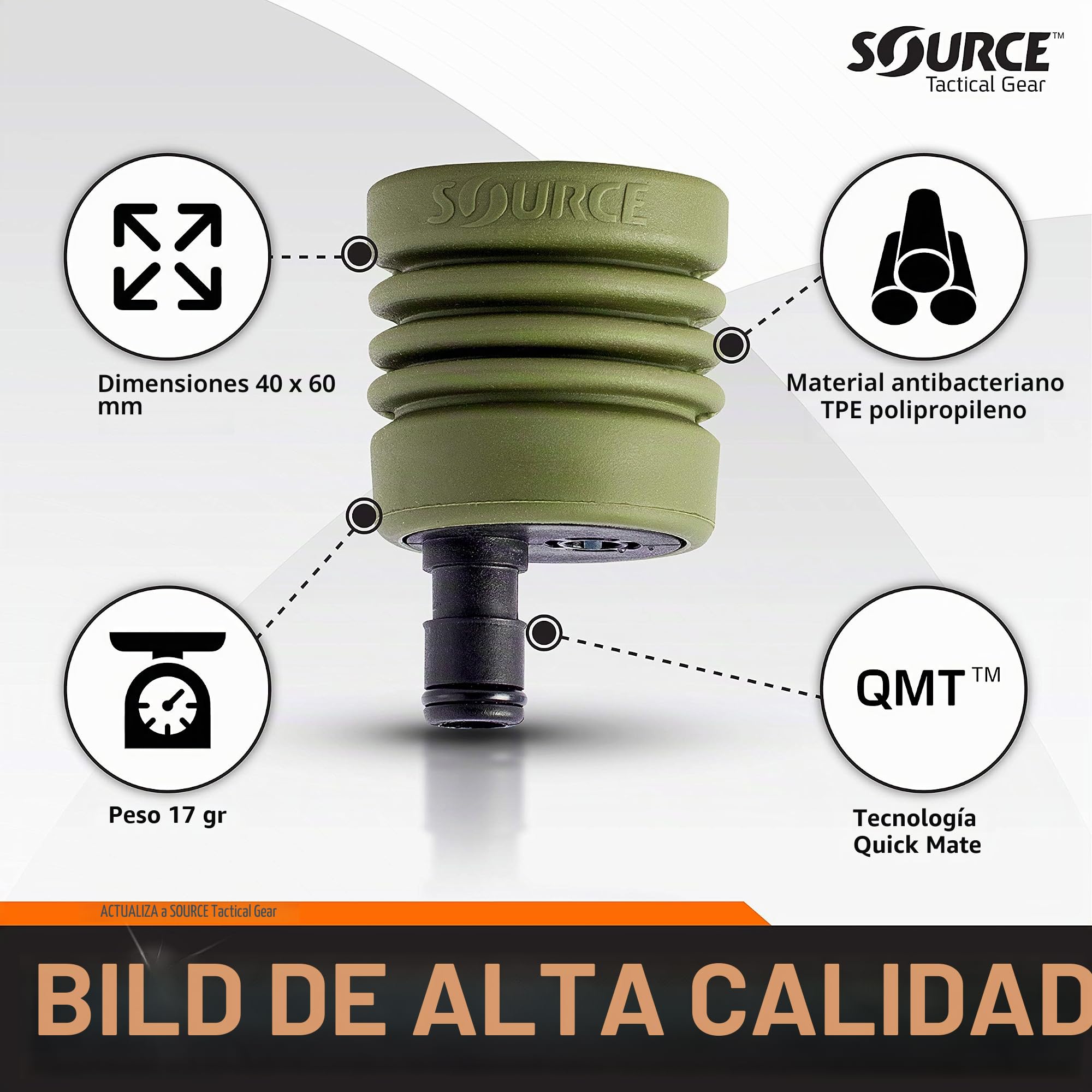 Source Tactical UTA - Boquillas, Color Negro