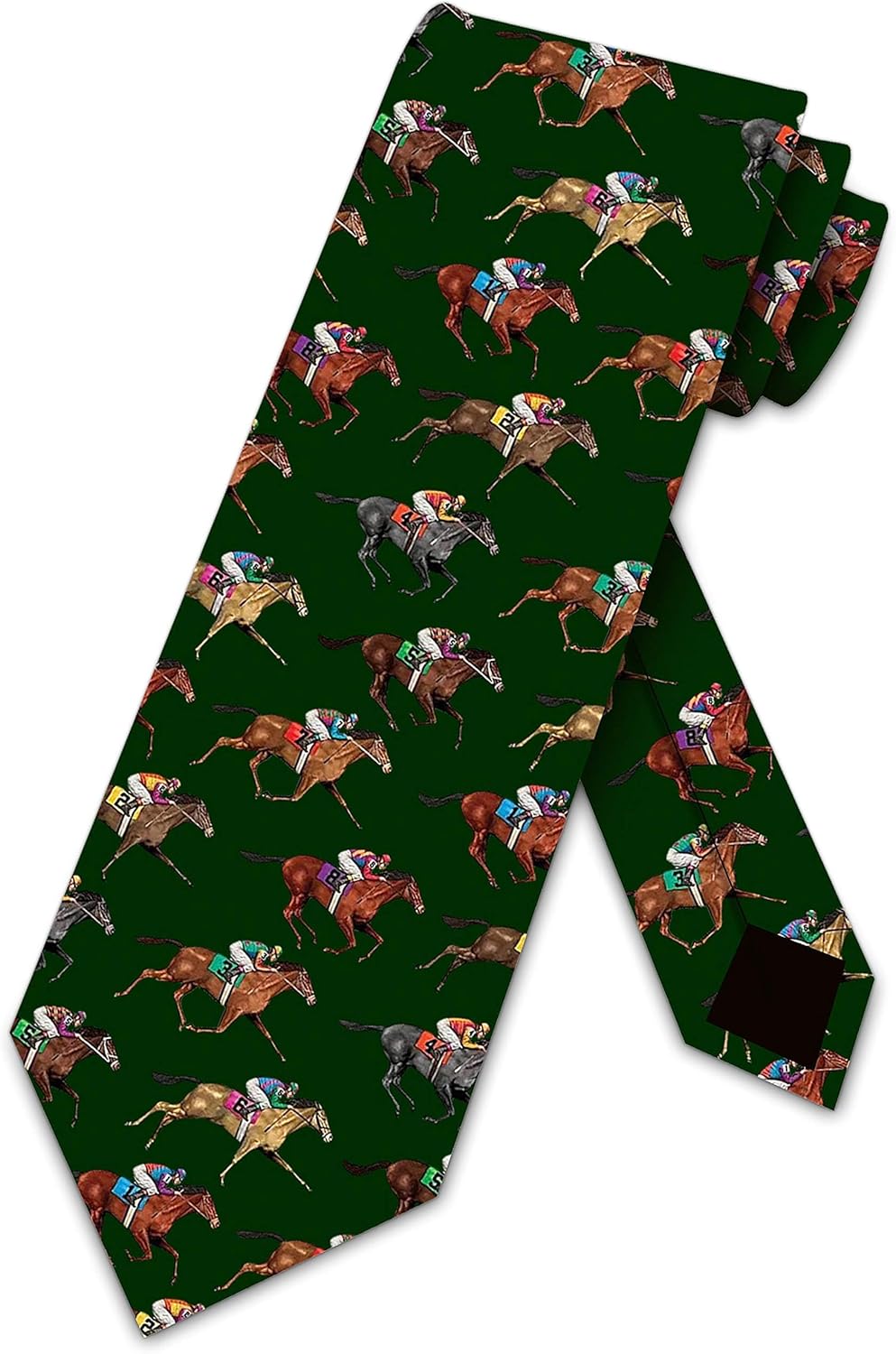 Three Rooker Sports Ties Mens Green Equestrian Horse Racing Necktie