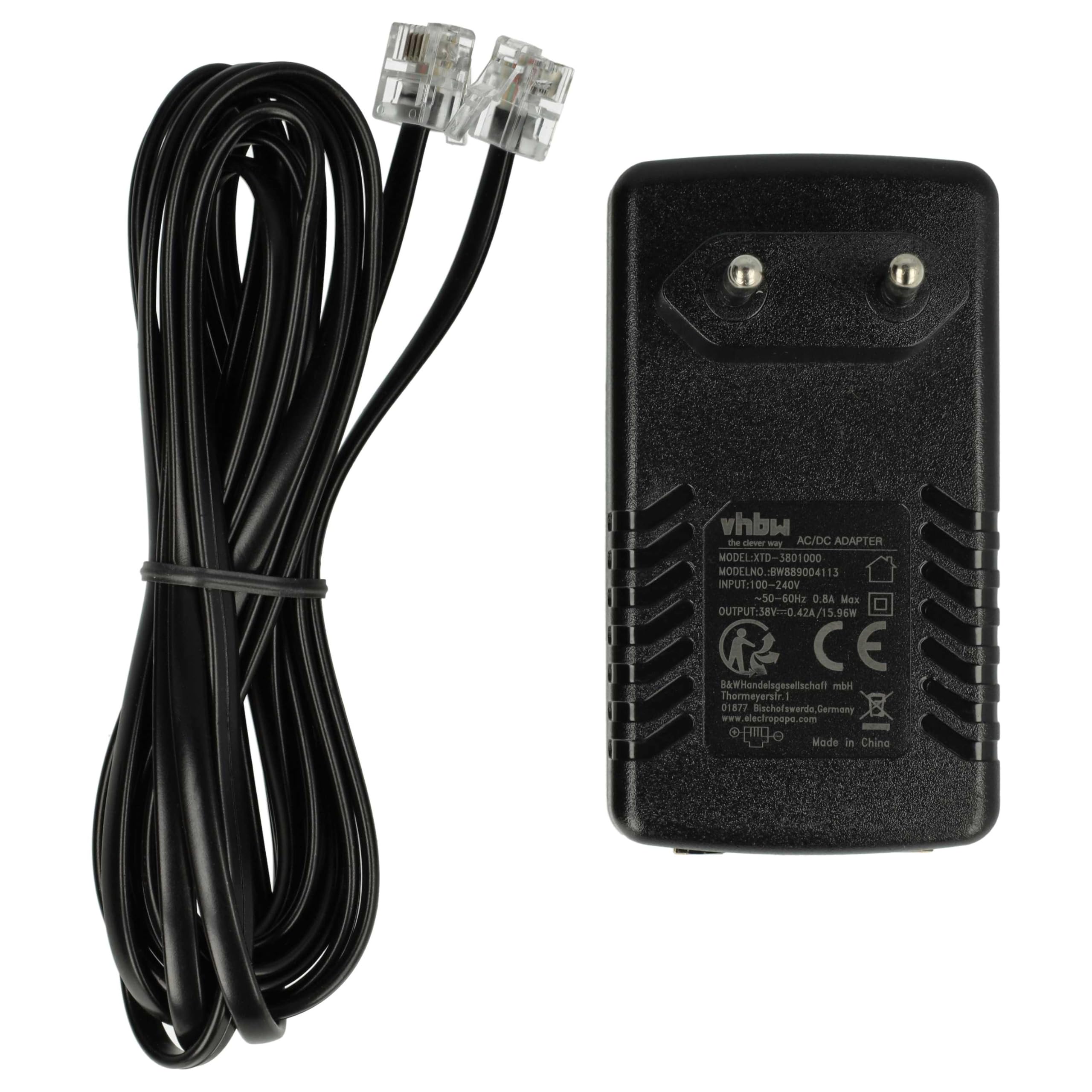 vhbw Netzteil Ersatz für Siemens TADP-19AB, S30122-K7722-S1-1, S30122-H7726-X für Festnetz-Telefon, Haustelefon - 300 cm