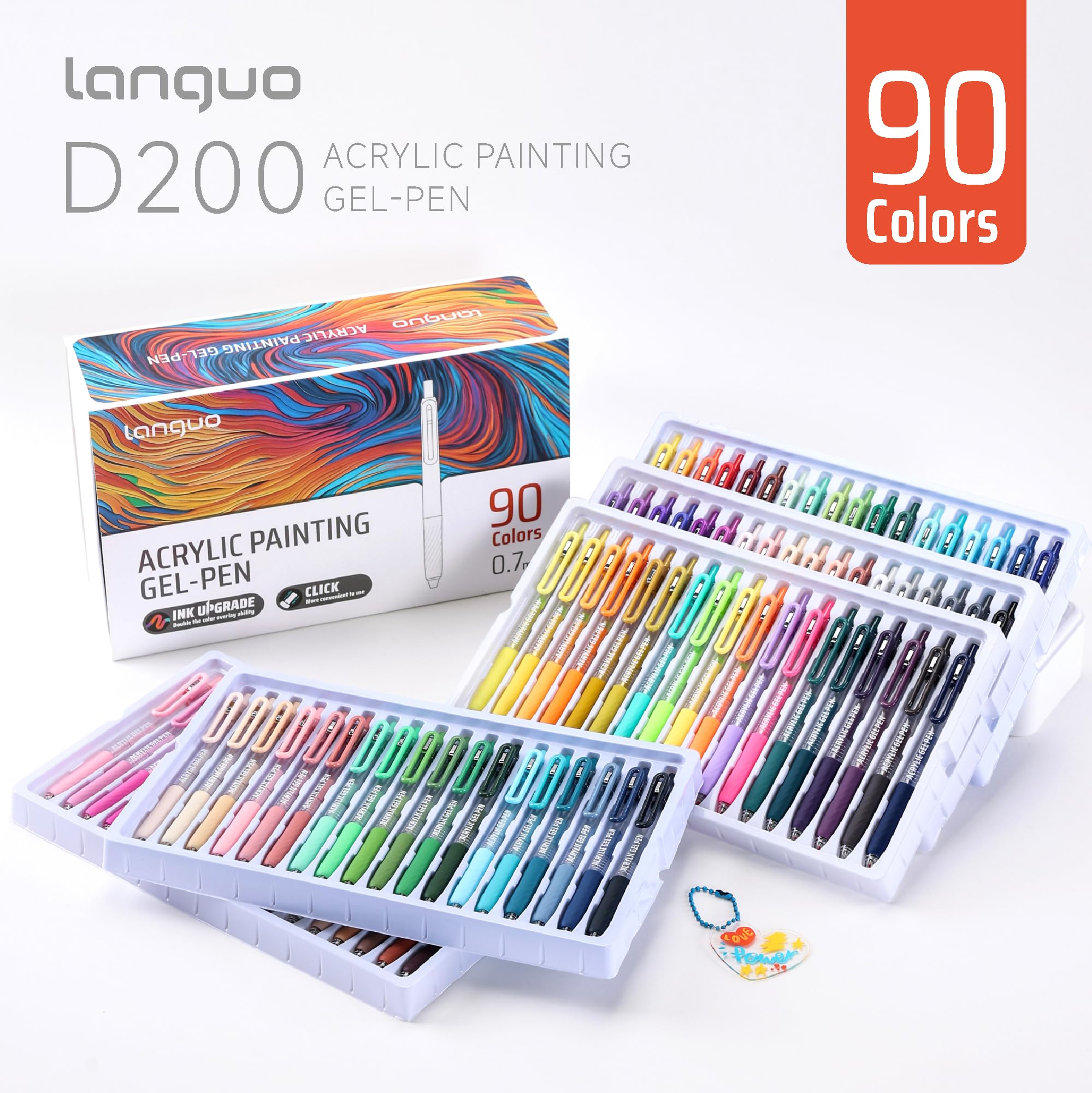 Amazon.co.jp: languo 格納式アクリルゲルペン 塗り絵用 90色 クリック