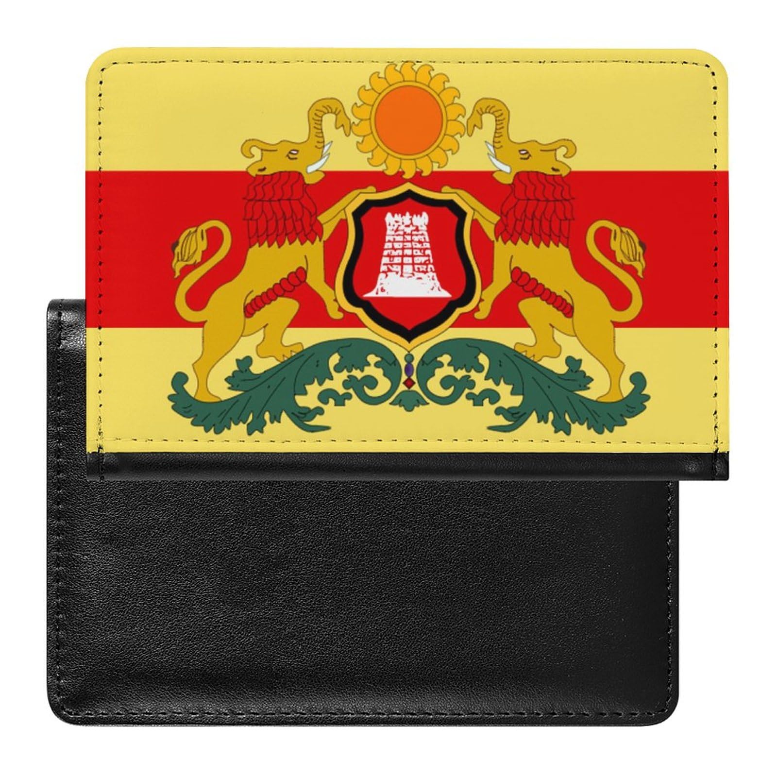 Flag of The Deccan Slim Passport Card Holder Cover Case Protector Cute Travel Essentials Wallet Unisex