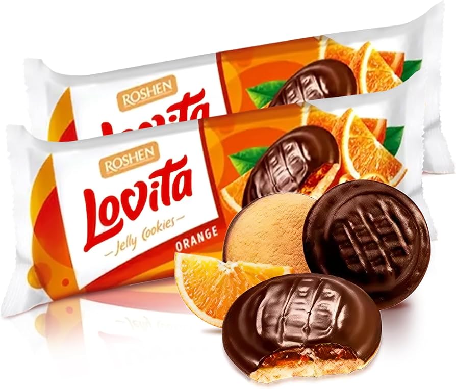 Amazon.com: Roshen “Lovita” Jelly Cookies, Biscuits with Orange