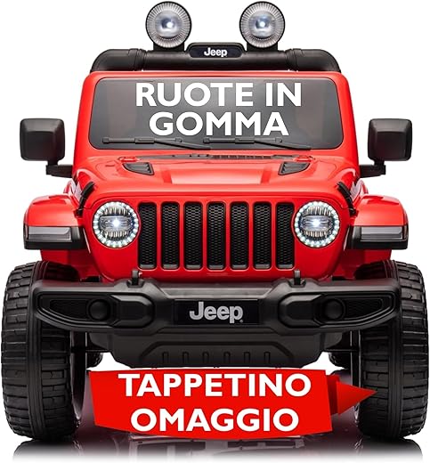 Jeep Wrangler Rubicon Macchina Elettrica 12V per Bambini 2 Posti con Telecomando...