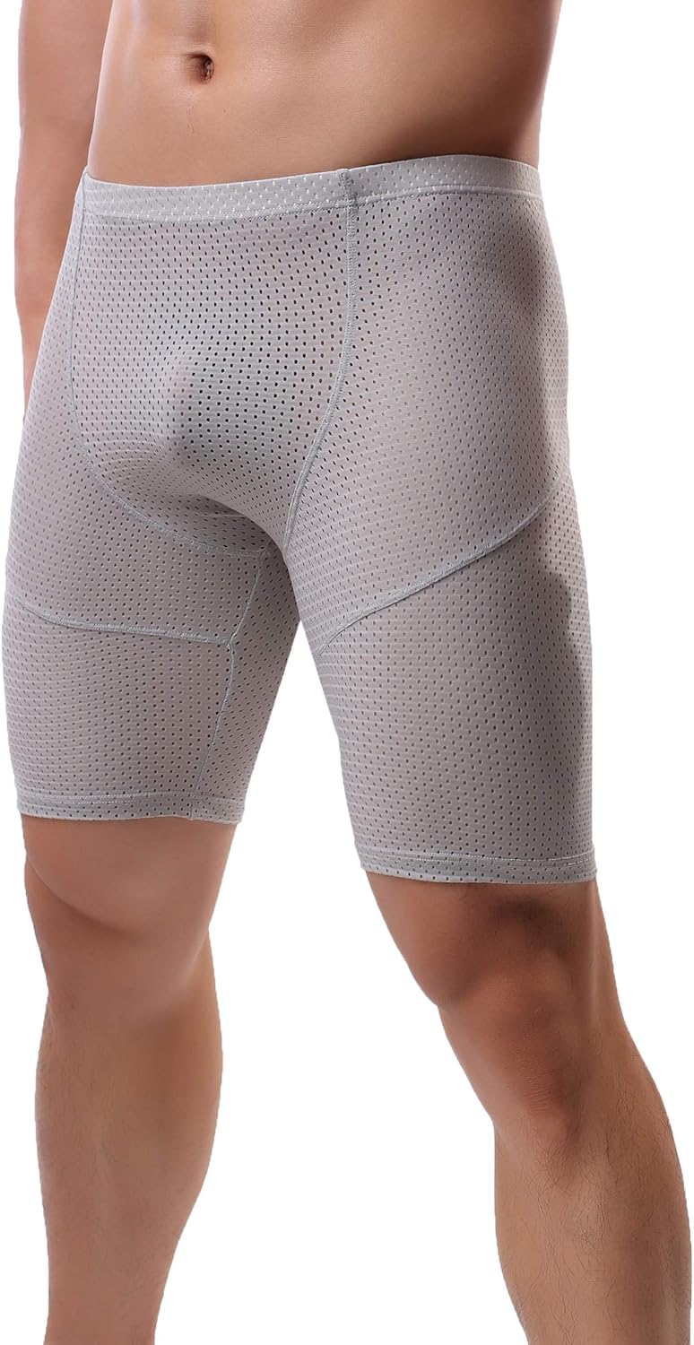 Linemoon Mens Tight Yoga Workout Shorts Mesh Gym Training Shorts - Image 3