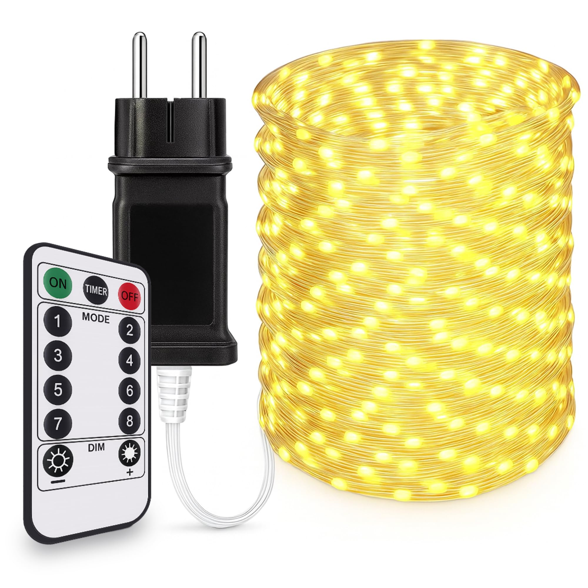 Luci Natalizie Czemo 20m Con 400 LED Colorati – Impermeabili IP66, 8 Modalità E Timer, Per Albero E Esterno