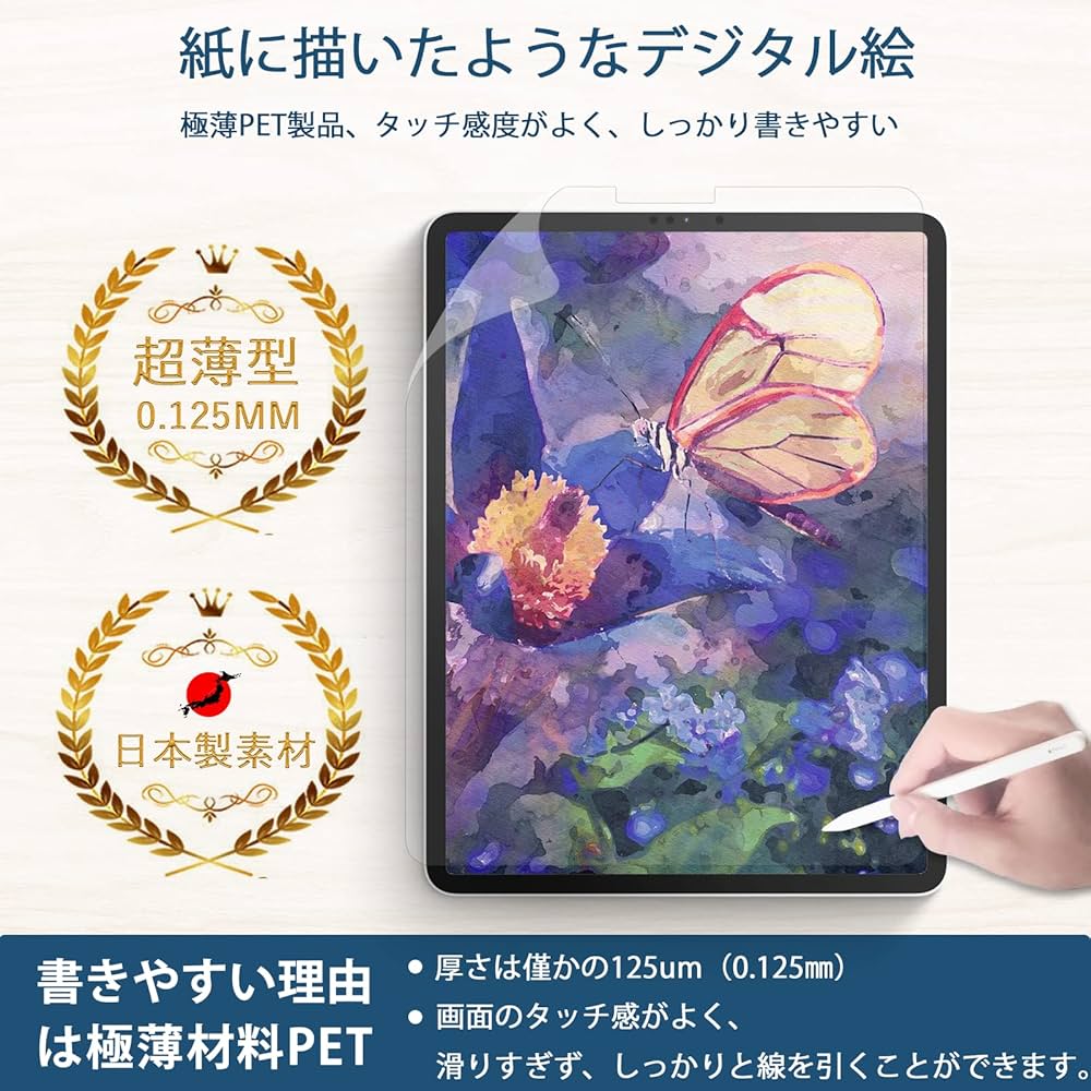 iPad Mini 6用 8.3ペーパーテクスチャ 液晶保護フィルム Amazon | iPad Mini 6 (2021 第6世代) 用 ペーパーライク