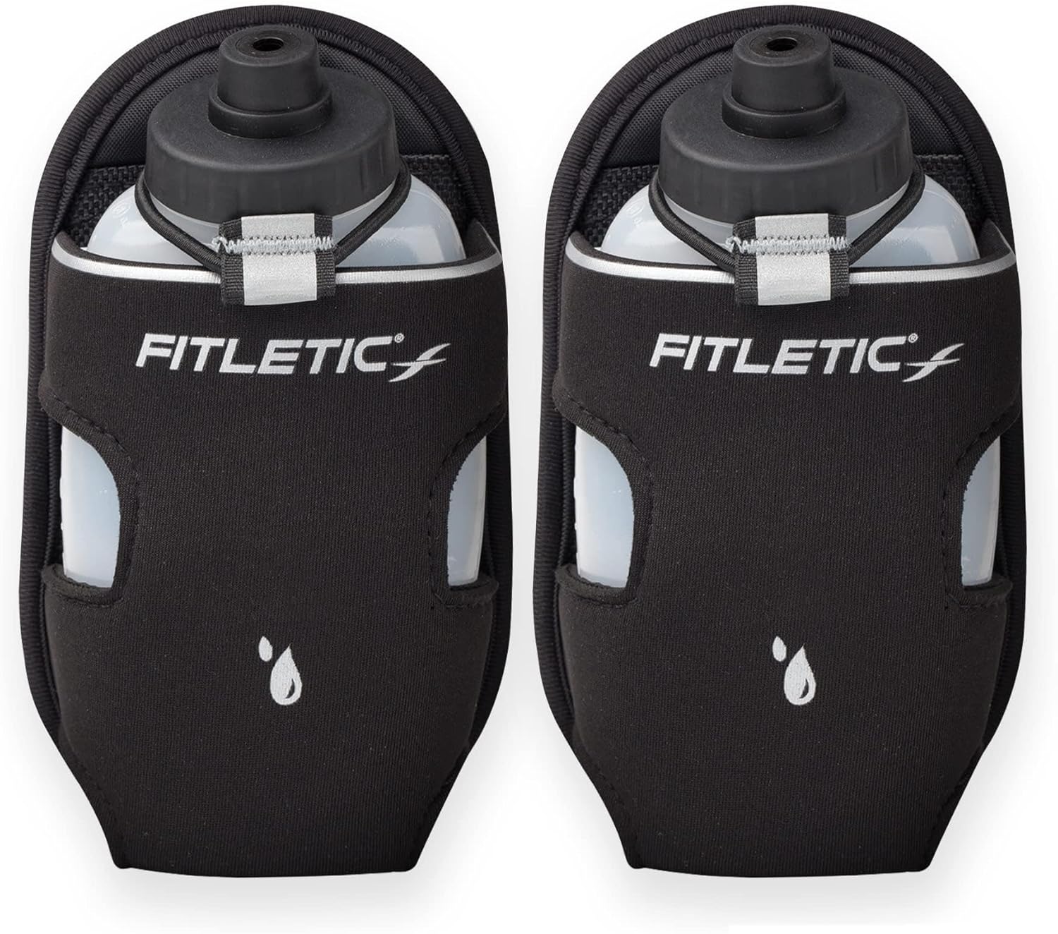 Fitletic - Extra Mile Holster Bottle Add-On, Water Bottle Holder with Clear Water Bottle for Running Belt, Hydration