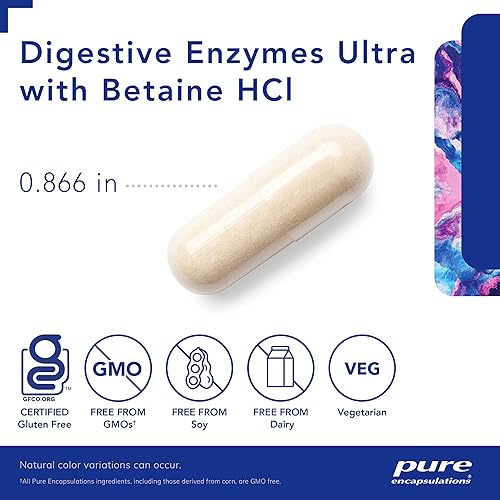 Miniatura 3 de Pure Encapsulations Enzimas digestivas Ultra con betaína HCl  Enzimas digestivas vegetarianas para apoyar la digestión de proteínas carbohidratos