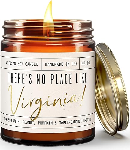 Vista 172 de Regalos de Nueva York, decoración de Nueva York para el hogar – 'There No Place Like New York Candle, con manzana jugosa, canela y calabaza I New