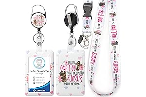 Stylish Badge Holder with Retractable Reel and ID Lanyard for Work