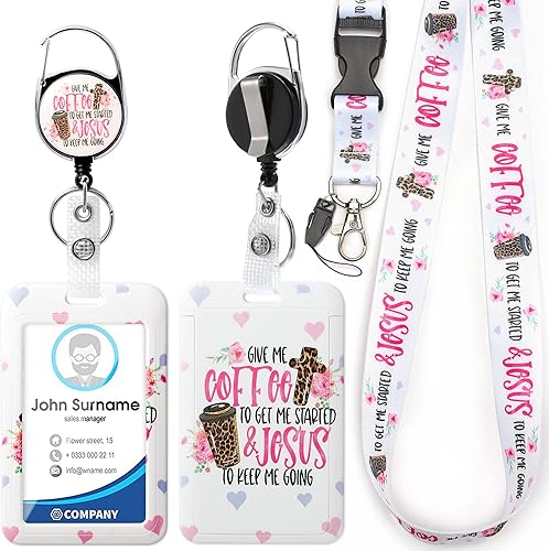 Bonito soporte para tarjetas de identificación con cordón retráctil, divertido cordón para tarjetas de identificación, etiquetas de nombre, llavero