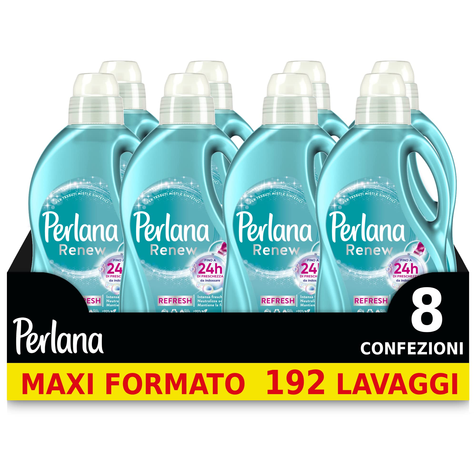 Perlana Renew Fresh Waschmittel, Mischgewebe und Synthetik, neutralisiert Gerüche, 1 Packung mit 24 Wäschen