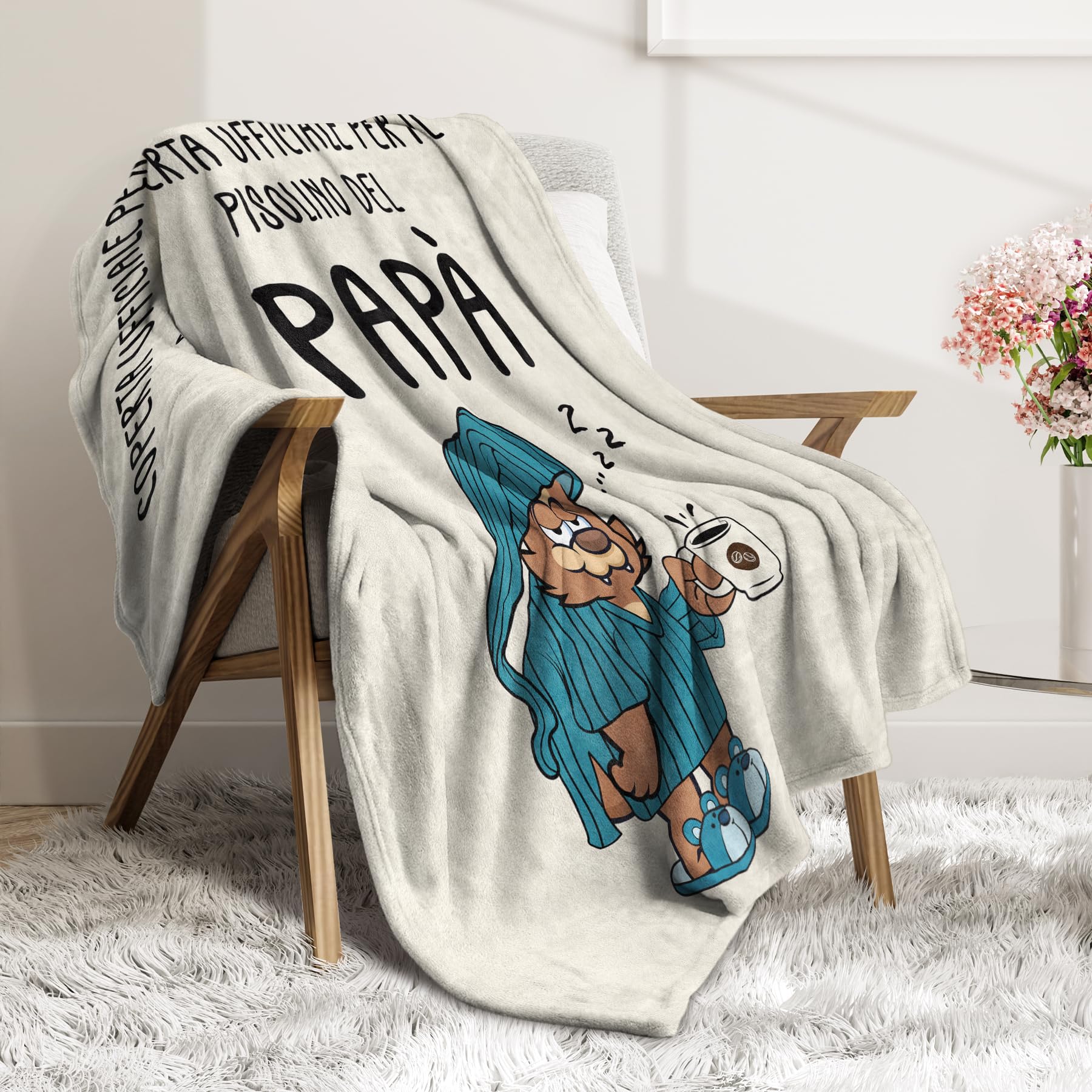 Regalo Natale per Papà, Regalo Papà, Regalo Papà Compleanno, Idee Regalo Papà, Regali per Papà, 50×60 pollici Flanella Coperta, Regalo Festa del Papà