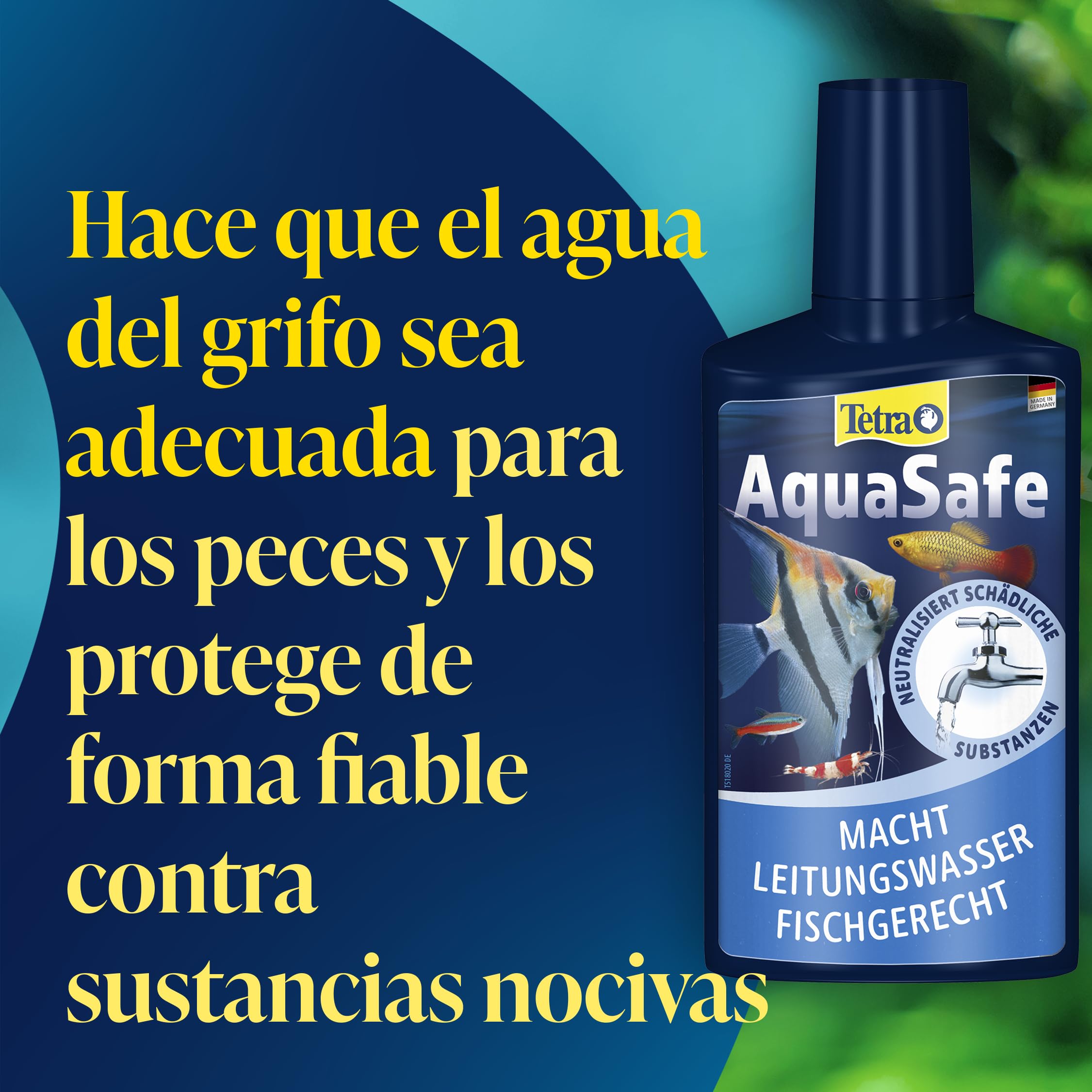 Tetra AquaSafe para Agua de Acuario Natural y Apta para Peces, Neutraliza las Sustancias Nocivas del Agua del Grifo, Bidón de 5 l