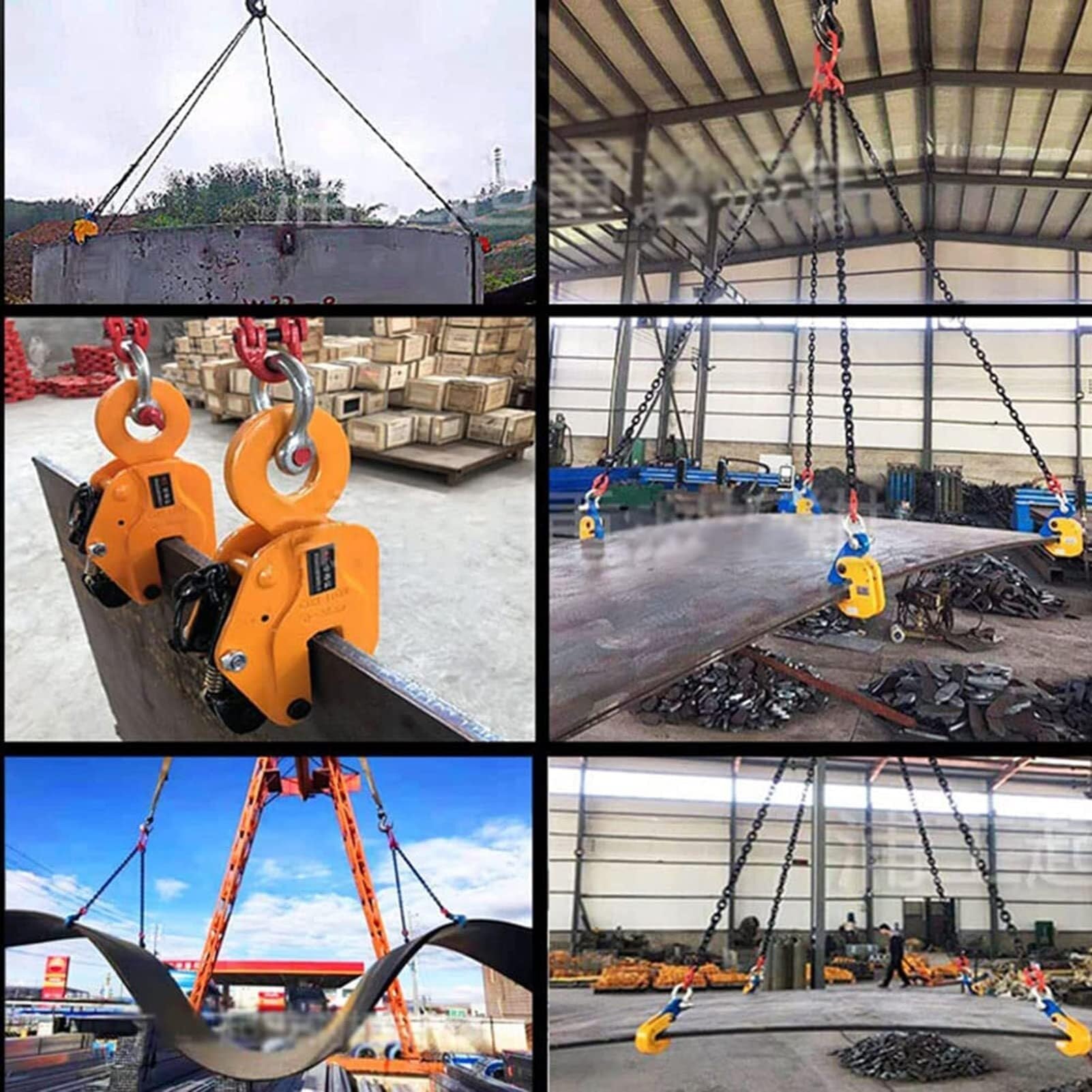 Pince De Levage Robuste en Acier en Forme De L, Écarteur Antidérapant pour Un Levage Sécurisé sur Les Chantiers De Construction,1.6T