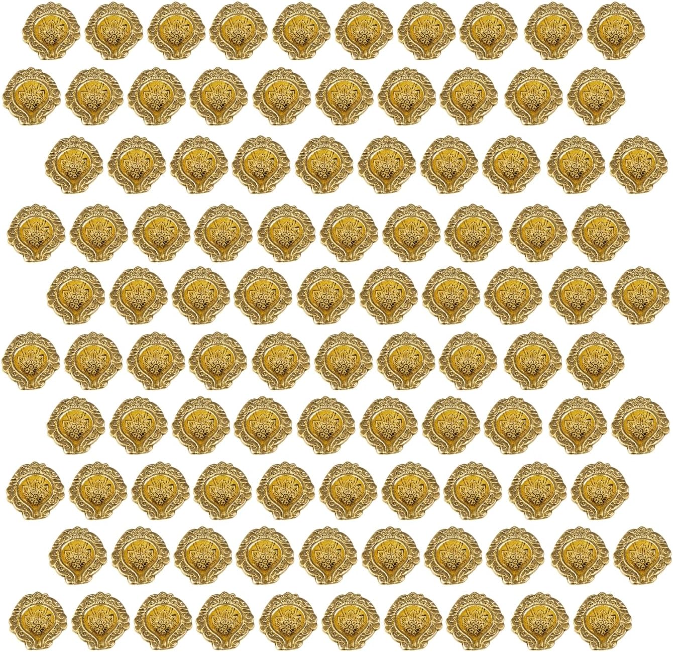 Wonder Care 20 Piece Metal Gold Oil Diya Lamps for Diwali Decorations for Home | Decor Home with Diya | Diya for Puja Bulk Diya