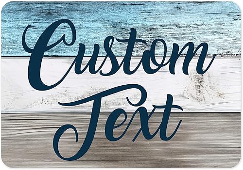Miniatura 183 de Letrero Personalizado, Letrero de Calle Personalizado, 11 Colores de Fuente, 13 Estilos de Fuente, 4 Opciones de Agujeros, 22 Tamaños, 6x24 Madera