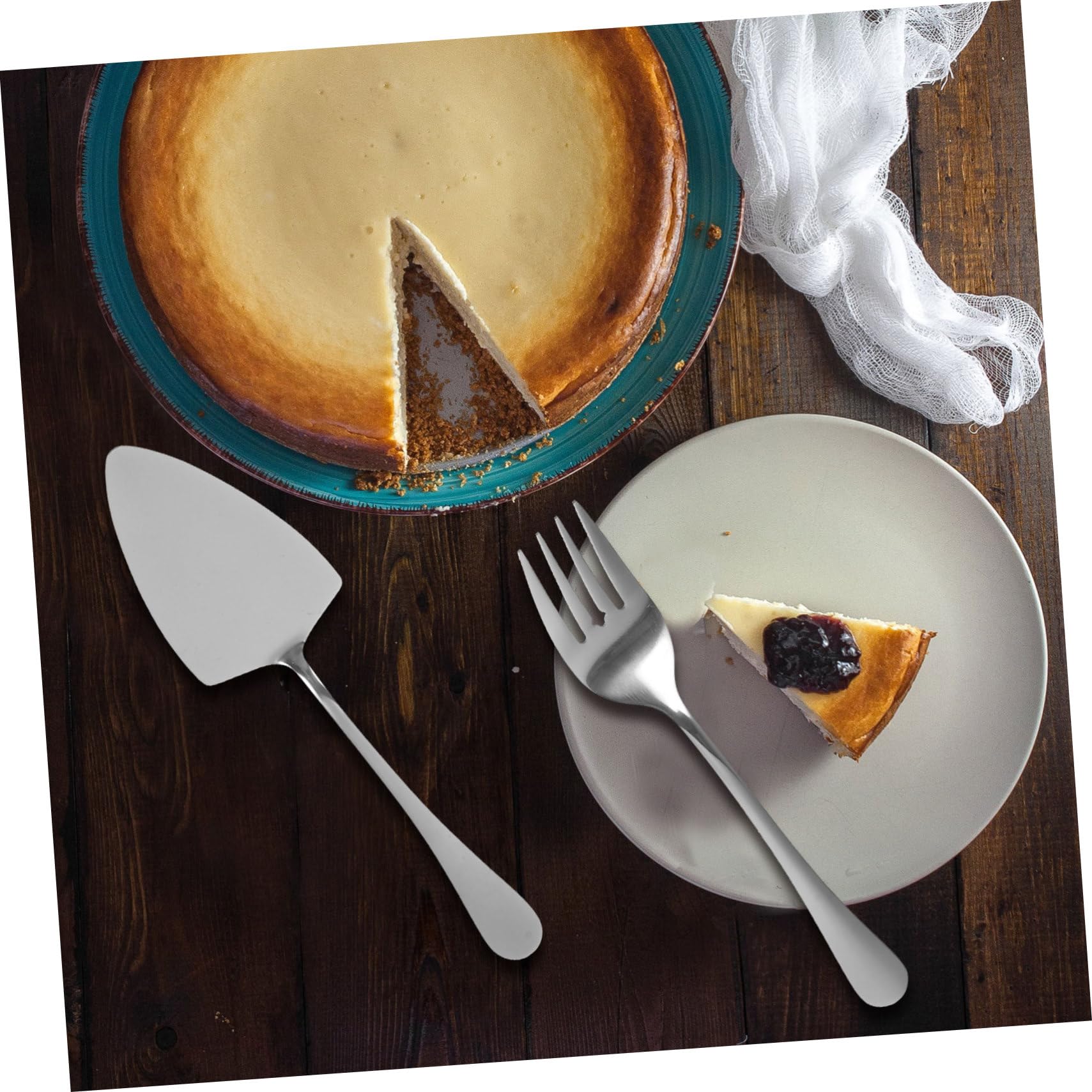 Gatuida Cuchillos para Pastel de Acero Inoxidable Conjunto de Utensilios para Servir Tartas Cuchara y Espátula para Repostería para Fiestas y Banquetes
