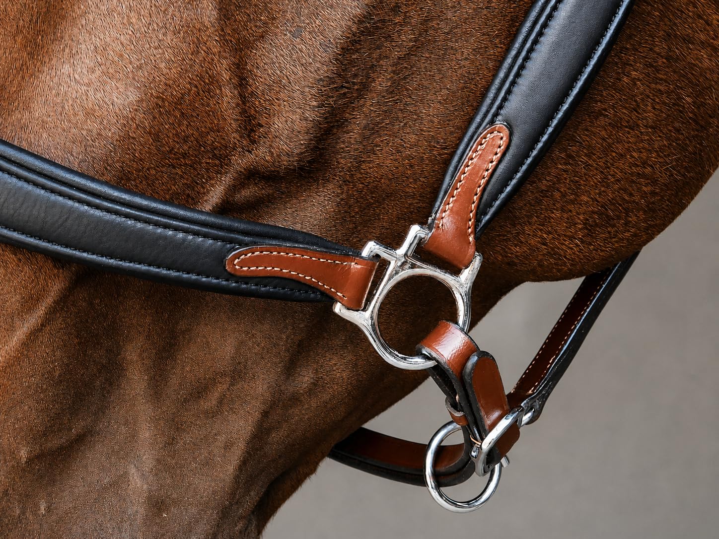 Tysons Breeches Don Lederhalfter BI Color Cognac Halfter Leder Rindsleder SUPER Soft Neck Braun Schwarz ergonomisch EDEL Superweich VB WB X Full (Vollblut)
