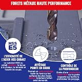 Tivoly A31 – Pack of 5 Drill Bits for Metal DIN 338 HSS Co (Diameter of 2, 3, 4, 5, 6, 8 mm - 2