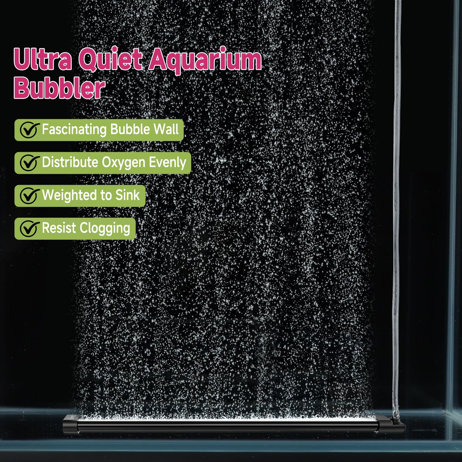 Hygger Aquarium Bubble Stone - Quiet Oxygen Diffuser -2