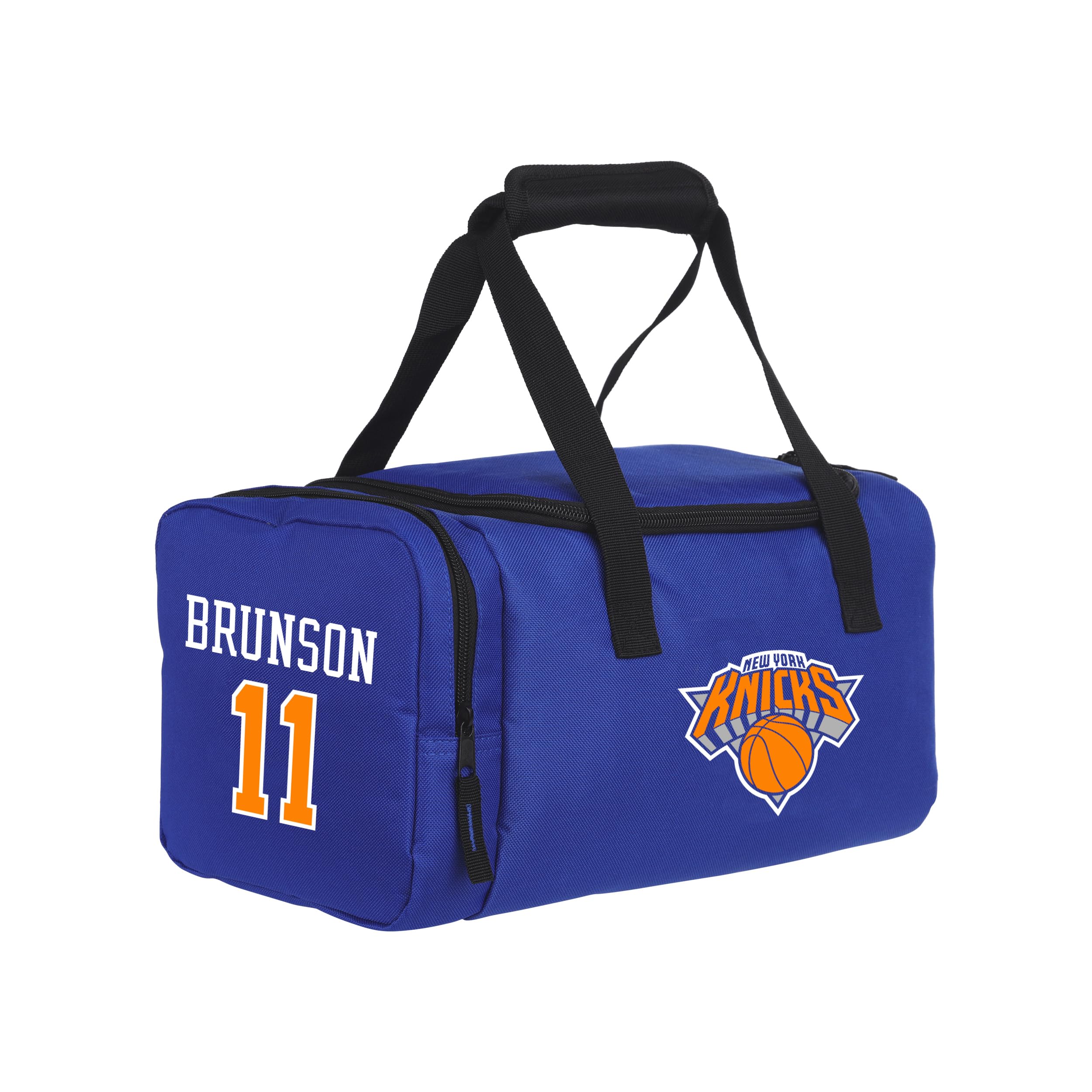 FOCO - MLB Officially Licensed Team Logo Insulated Lunch Box Cooler Duffel Bag with Zippered Side Pocket (Jalen Brunson - New York Knicks)