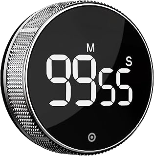 Bluesnail minuterie de Cuisine, minuterie de productivité avec Affichage numérique LED, Salle de Classe à Domicile Gym Bureau Smart Timer, Volume et luminosité réglables efficana Timer (Argent)