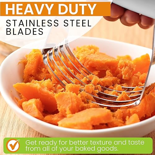 Miniatura 3 de Spring Chef Batidora de masa blanca de tamaño mediano para hornear, herramienta multifuncional para cortar masa, herramienta de corte de repostería