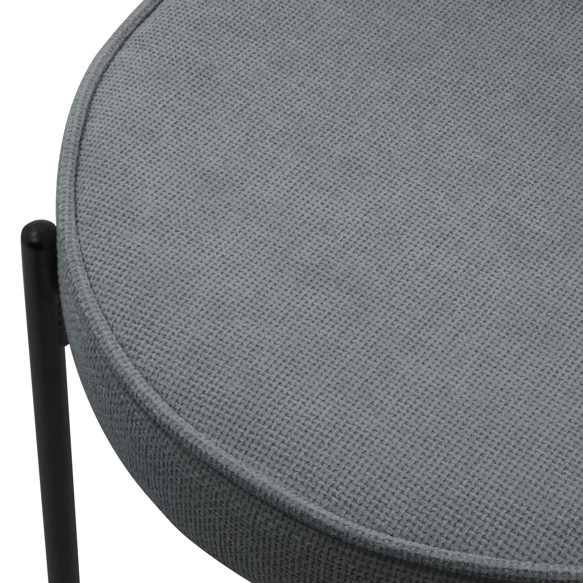 ML-Design Set 2 Sedie da Sala Pranzo Antracite in Poliestere Gambe in Metallo, Struttura in Acciaio, con Schienale Semi-Rotondo, Poltrone Ergonomiche, Poltroncine Imbottite per Soggiorno e Cucina