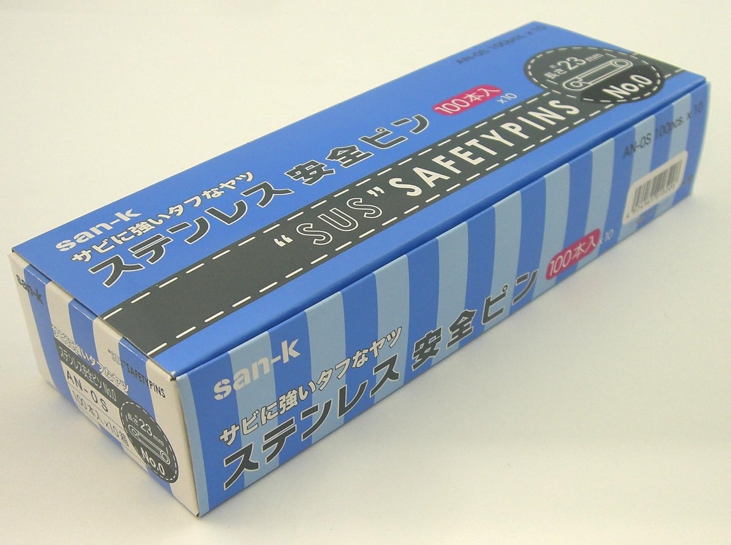Suncake Com AN-0S-10 Stainless Steel Safety Pins, No.0, 100 Pieces x 10 Boxes
