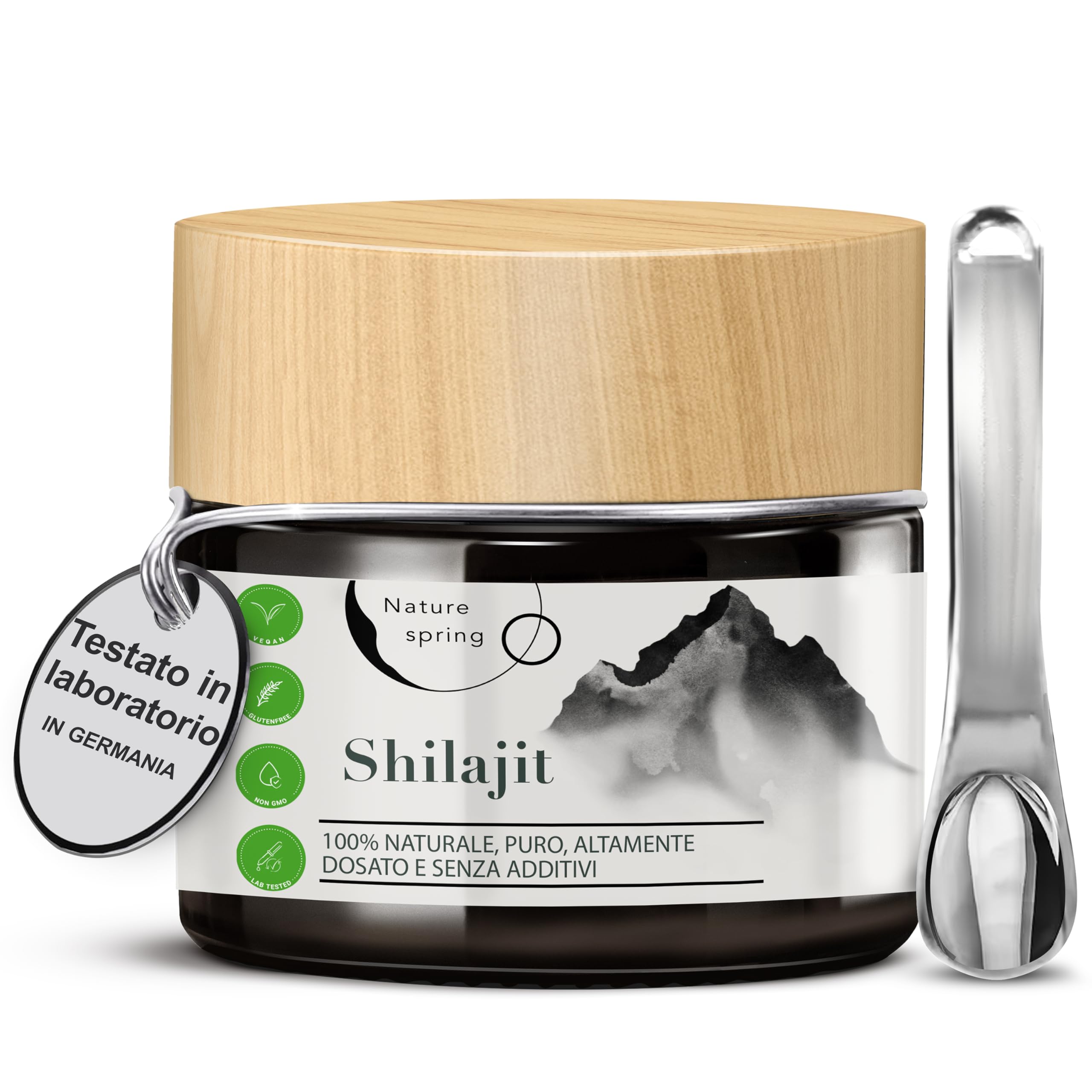 Shilajit Puro Himalayano Originale Mumijo | Premium +2 Mesi | Fonte Himalayana ad Alta Potenza con Acido Fulvico | Acido Umico e Oligoelementi | Per Sostenere il Sistema Immunitario e l'Energia