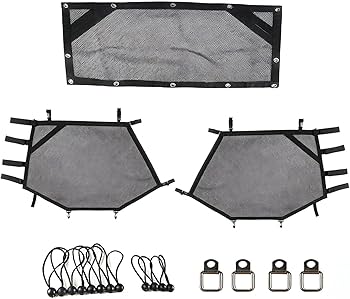 Amazon.com: Aezpc for ATV/UTV Roof Window Net for Polaris RZR Rear