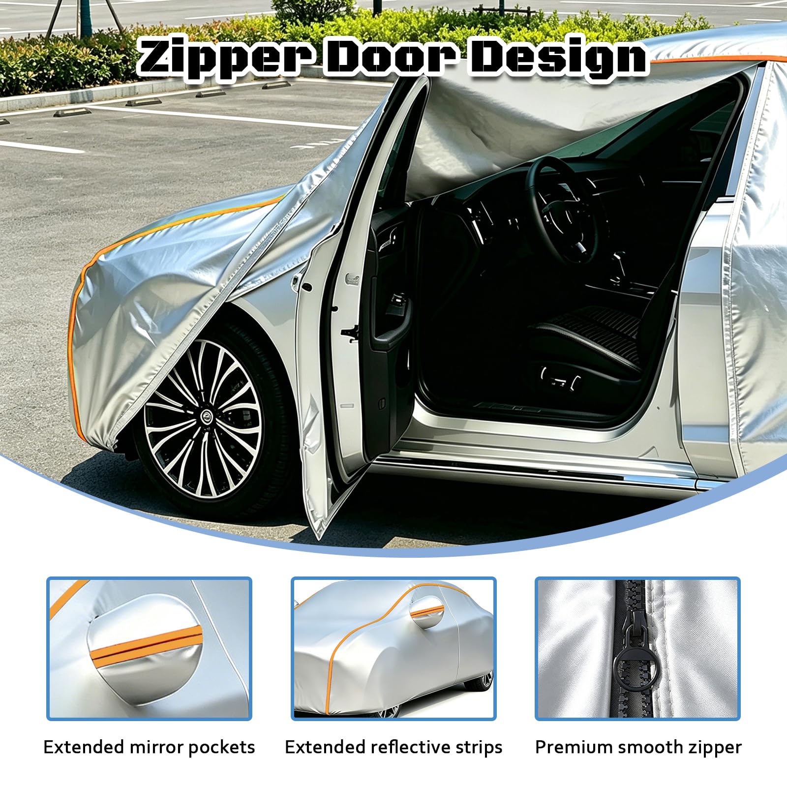 Wasserdicht Autoabdeckung für Toyota IQ (2008-2014),Autoplane Outdoor,Vollflächige Auto Abdeckung für die Garage-Schützt vor Sonne, Schnee und Staub JD6f