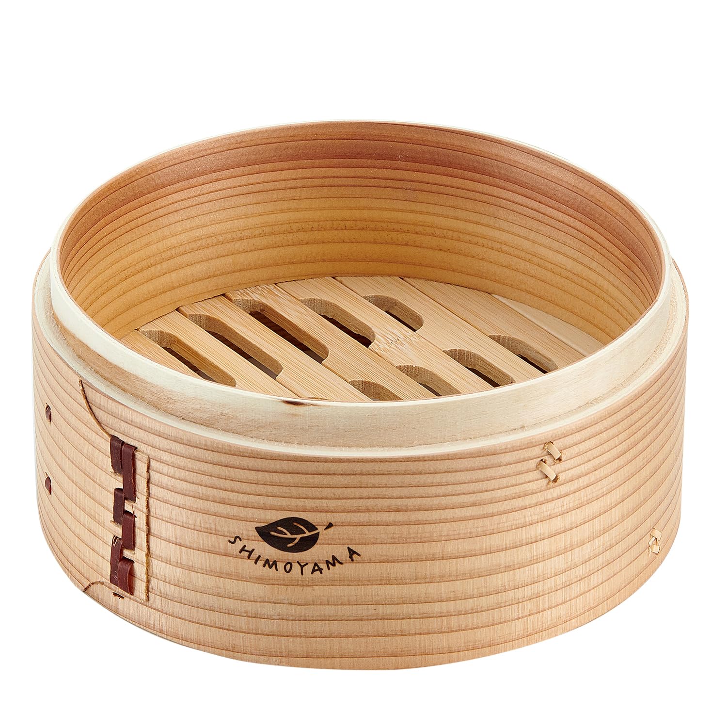 Shimoyama Bamboo Steamer 7in Single Tier Willow Cedar Lid Seiro Basket