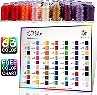 Vista 2 de ThreadNanny Brother nuevo set de hilo para bordar de 63 colores, hilo de poliéster de 40wt.