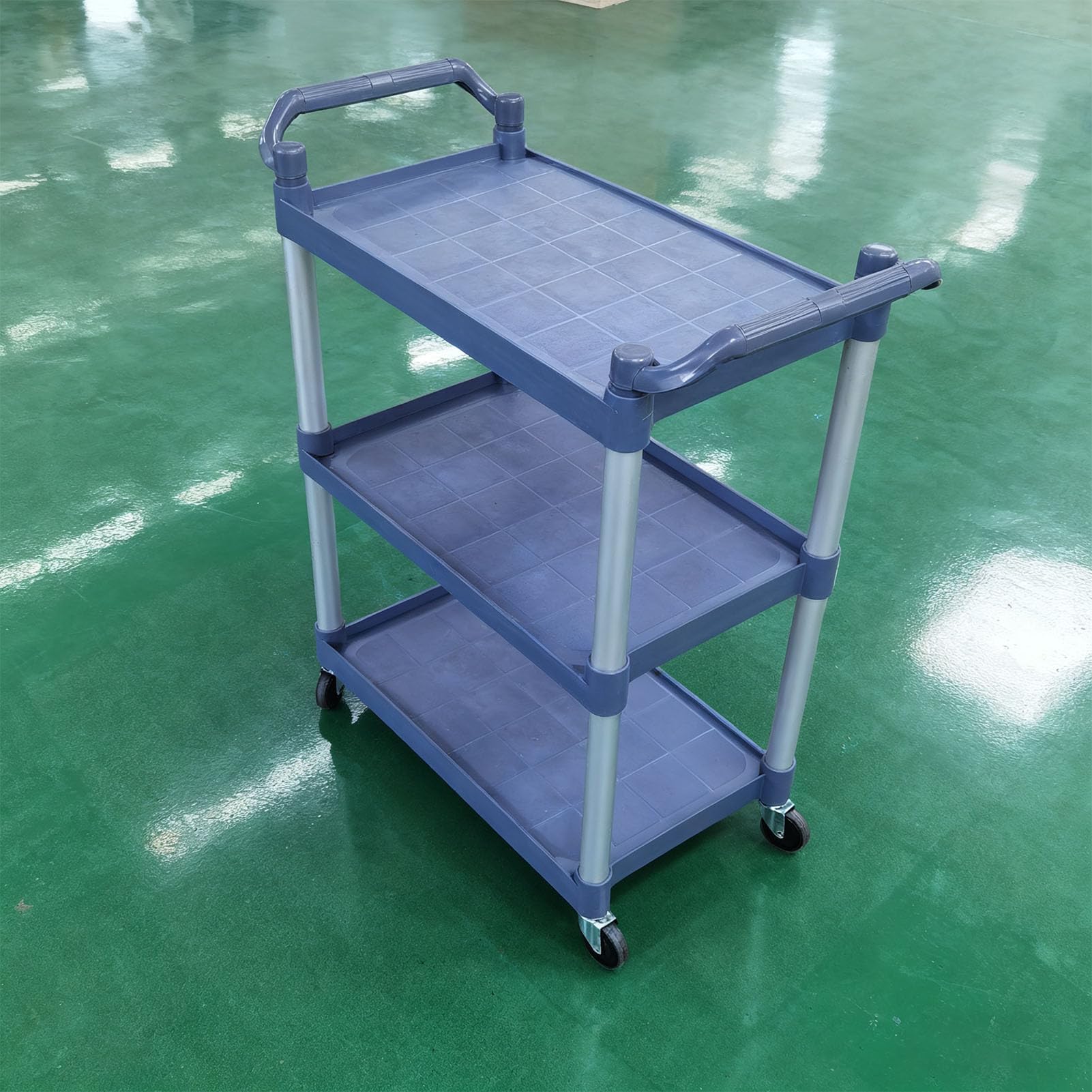 Wytrzymały wózek na narzędzia do toczenia o dużej pojemności 150 kg udźwig dla mechaników i magazynów, szary magazyn narzędzi komercyjnych